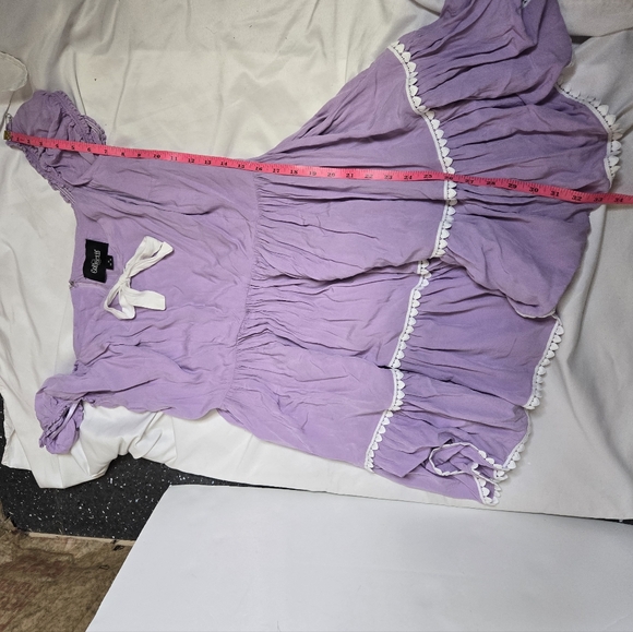 COLLECTIF Lolisa purple kawaii pastel fit and flare doll dress XL - Picture 12 of 13